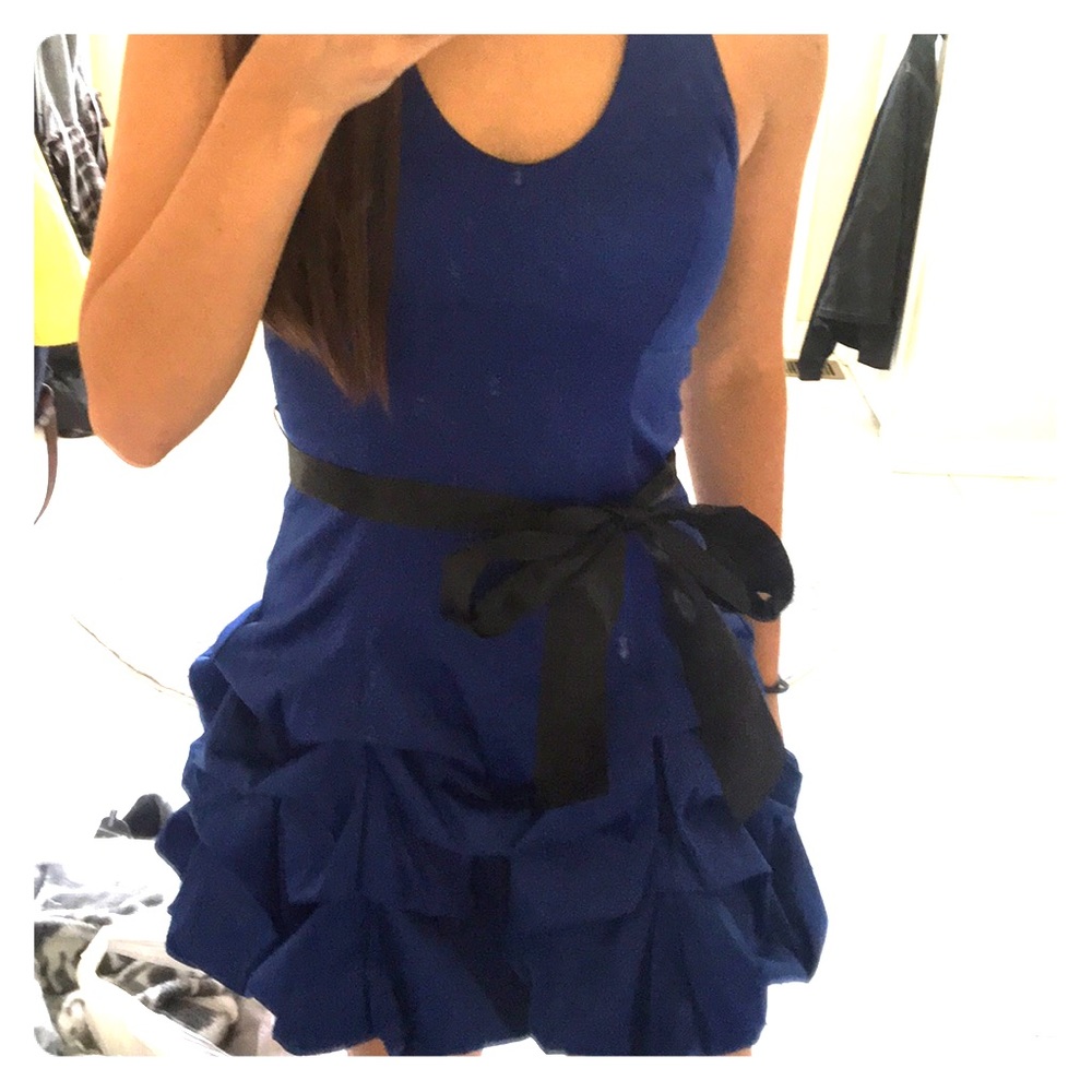 Blue dress with ruffles